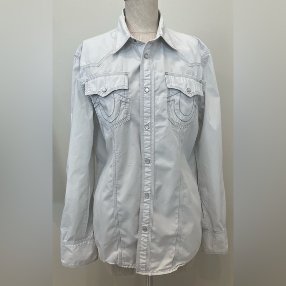 TRUE RELIGION WESTERN SHIRT UNISEX - Picture 1 of 9